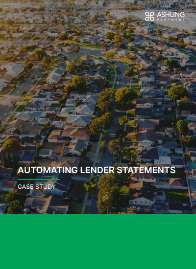 Automating Lender Statements